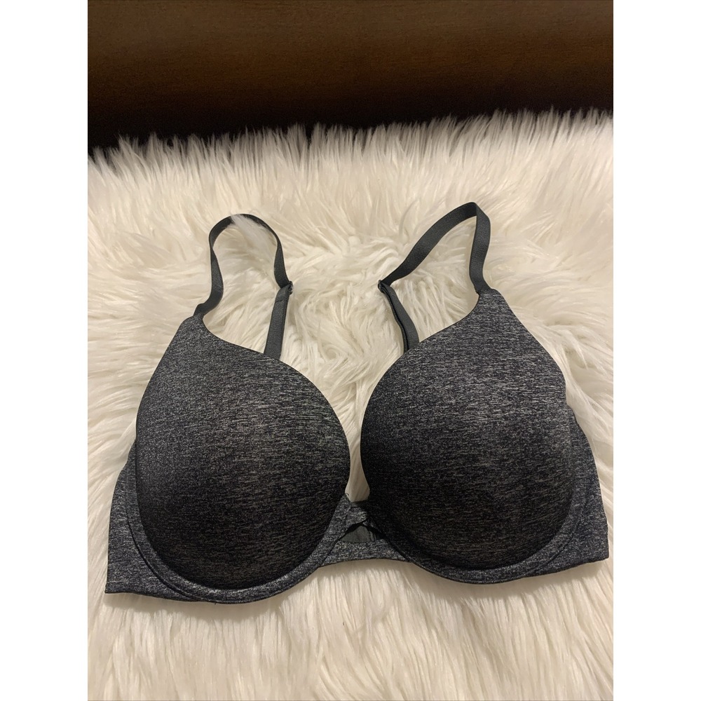 victoria's secret perfect Shape 34D T Shirt Bra Dark Grey Comfortable